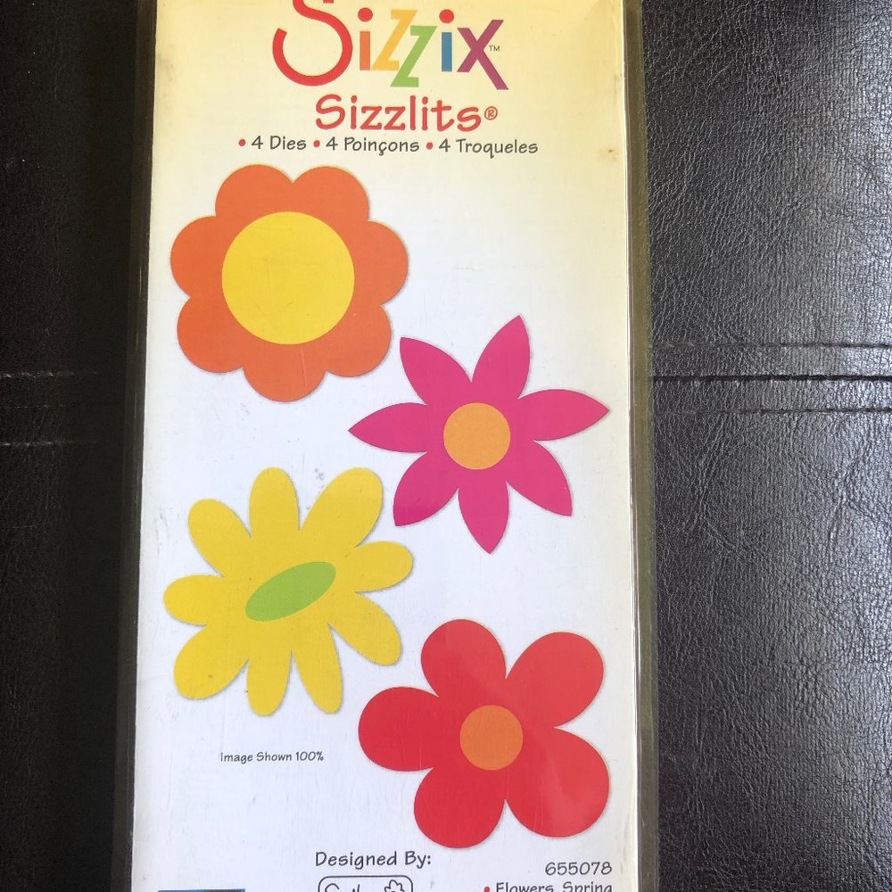 Sizzix Sizzlits Flower Die set *EUC*